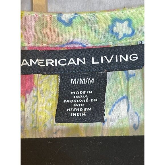 American Living Med Tropical Blouse - Picture 3 of 14